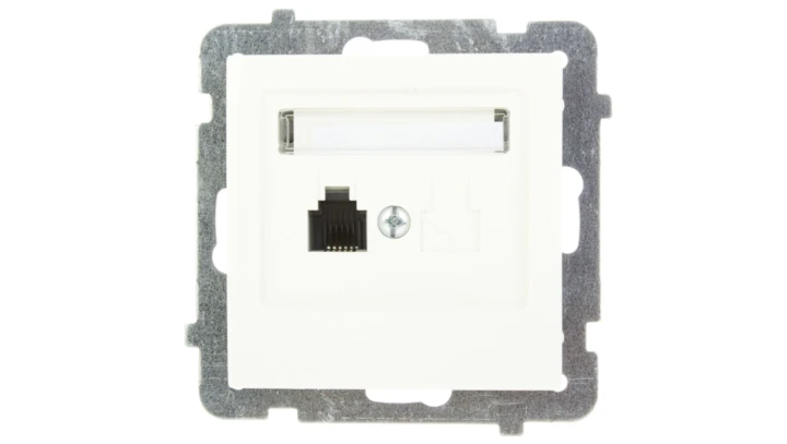AS Gniazdo telefoniczne pojedyncze RJ11 ecru GPT-1G/m/27