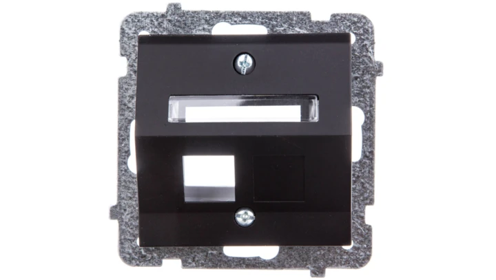 SONATA Obudowa gniazda komputerowego pojedynczego skośna czarny metalik GPK-1RS/p/33