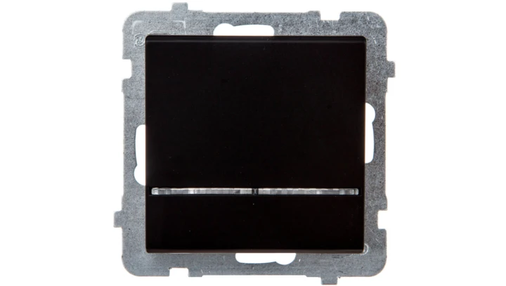 SONATA Łącznik kontrolny z podświetleniem czarny metalik ŁP-12RS/m/33