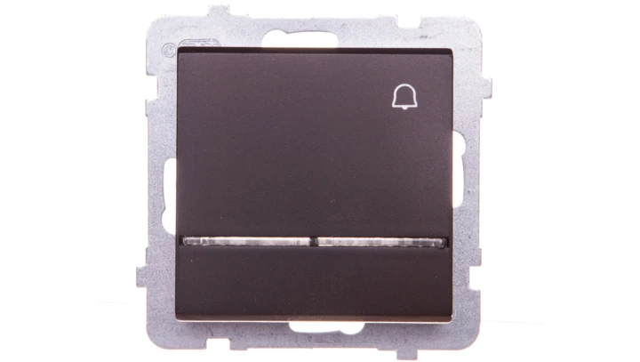 SONATA Przycisk /dzwonek/ z podświetleniem czekoladowy metalik ŁP-6RS/m/40