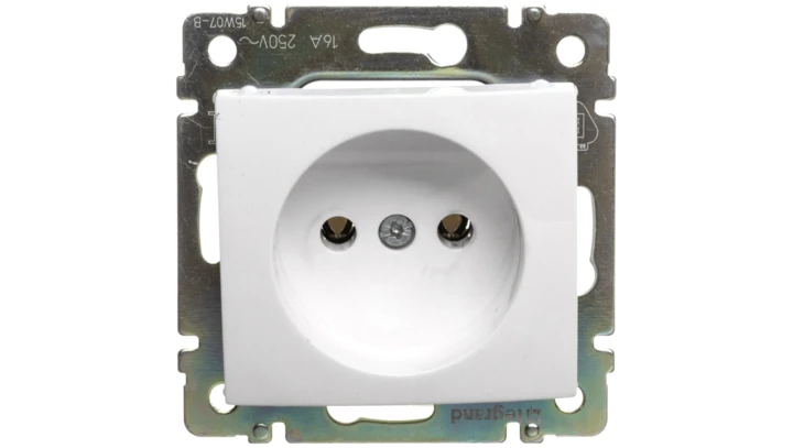 VALENA Gniazdo pojedyncze b/u 16A IP20 białe 774416