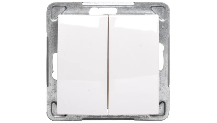 IMPRESJA Przycisk podwójny zwierny ecru ŁP-17Y/m/27