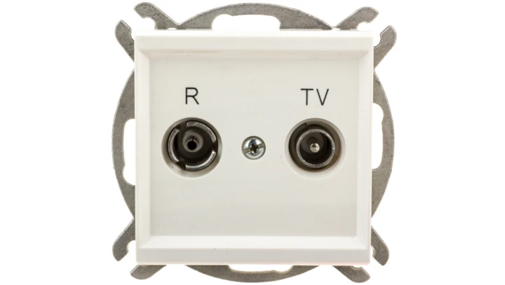 SONATA Gniazdo antenowe RTV przelotowe 14dB ecru GPA-14RP/m/27