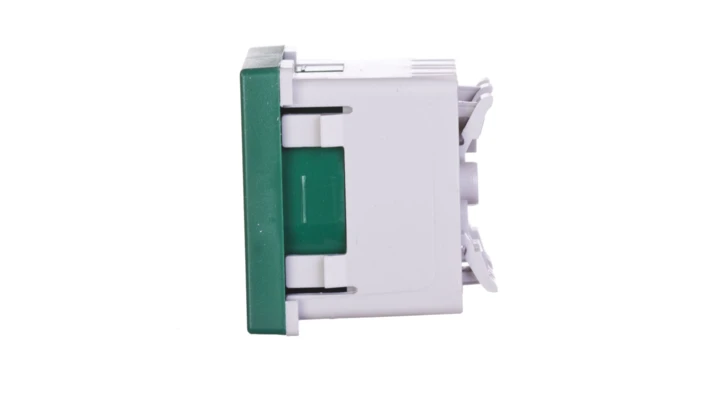 Simon Connect Gniazdo K45 pojedyncze z/u 16A IP20, szybkozłącza, zielone K22/27