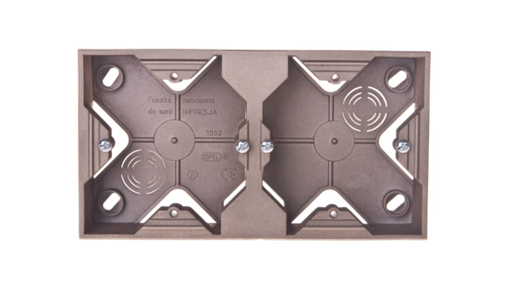 IMPRESJA Puszka natynkowa podwójna złoty metalik PNP-2Y/28