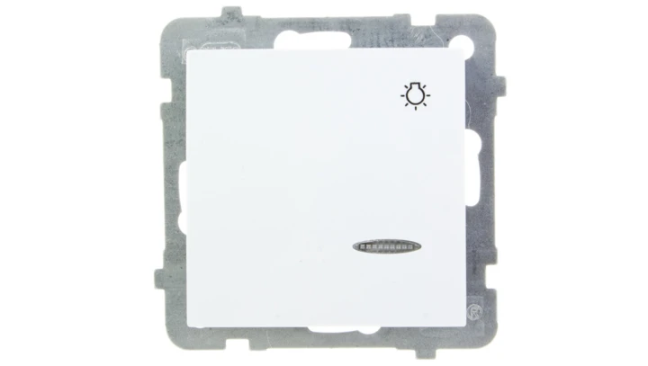 AS Przycisk /światło/ z podświetleniem biały ŁP-5GS/m/00