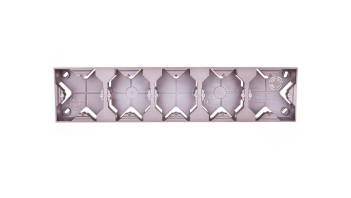 IMPRESJA Puszka natynkowa pięciokrotna tytan PNP-5Y/23