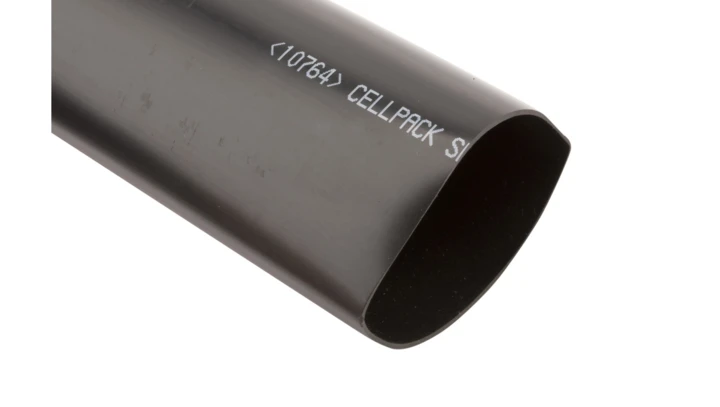 Rura termokurczliwa pogrubiana z klejem, czarna, SRH2 63-19 1000mm, 135859