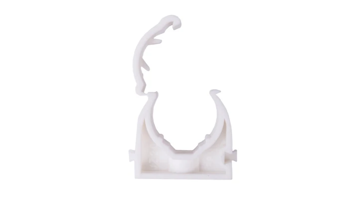 Uchwyt zamknięty do rur 20mm biały UZE-20 /100szt./