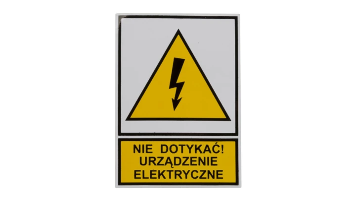 Tabliczka /znak ostrzegawczy/ TZO 52X74S /N.D.U.E./ E04TZ-01011110100 /10szt./