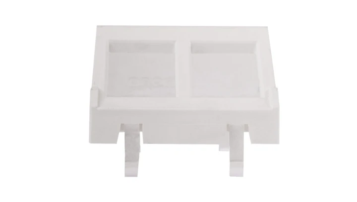 Simon Connect Płytka K45 gniazda teleinformatycznego 2xRJ skośna czysta biel KB080/9