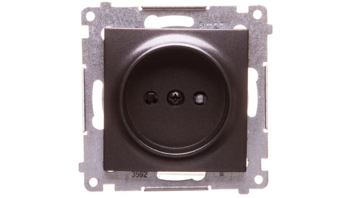 Simon 54 Gniazdo pojedyncze b/u 16A IP20 antracyt DG1Z.01/48