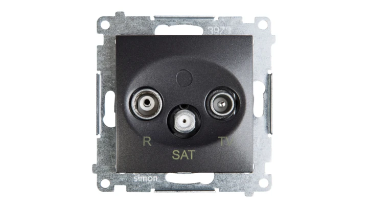Simon 54 Gniazdo antenowe RD/TV/SAT końcowe antracyt DASK.01/48