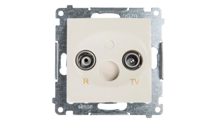 Simon 54 Gniazdo antenowe RD/TV końcowe separowane kremowe DAK.01/41