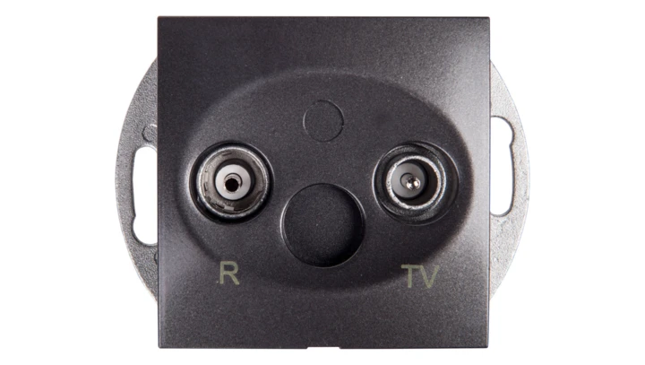 Simon 54 Gniazdo antenowe RD/TV końcowe separowane antracyt DAK.01/48