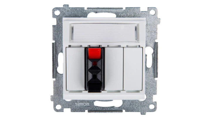Simon 54 Gniazdo głośnikowe pojedyncze białe DGL31.01/11