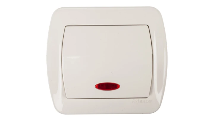 Simon Akord Łącznik jednobiegunowy z podświetleniem beżowy AW1L/12