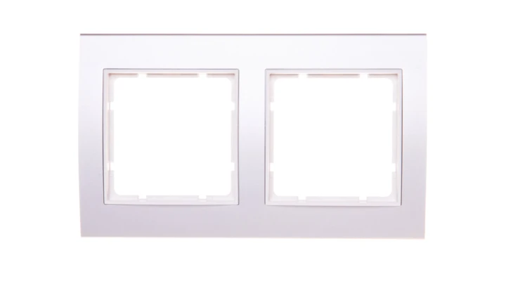 Berker B.3 Ramka podwójna aluminium /biały 10123904