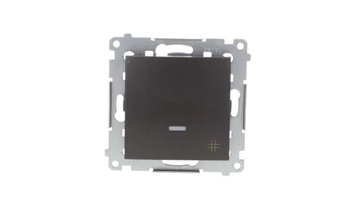 Simon 54 Łącznik krzyżowy z podświetleniem, szybkozłącza, antracyt DW7L.01/48