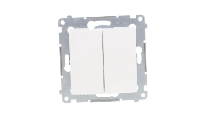 Simon 54 Łącznik bryzgoszczelny świecznikowy IP44, szybkozłącza, biały DW5B.01/11