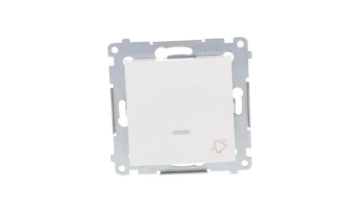 Simon 54 Przycisk /dzwonek/ z podświetleniem, szybkozłącza, biały DD1L.01/11