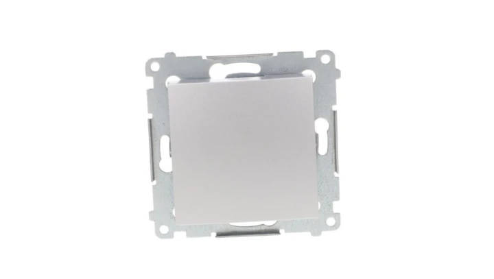Simon 54 Przycisk pojedynczy, szybkozłącza, srebrny mat DP1.01/43