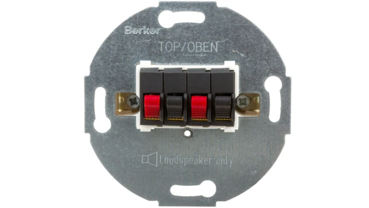 Berker/B.Kwadrat Gniazdo głośnikowe podwójne antracyt 457305