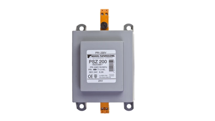 Transformator 1-fazowy bezpieczeństwa PSZ 200 230/ 24V 8,3A, na szynę DIN, IP30, Ta 40, 16024-9951