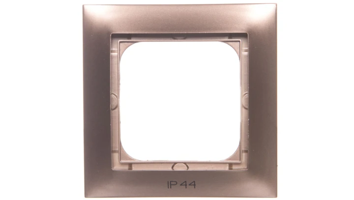IMPRESJA Ramka pojedyncza do łączników IP44 złoty metalik RH-1Y/28