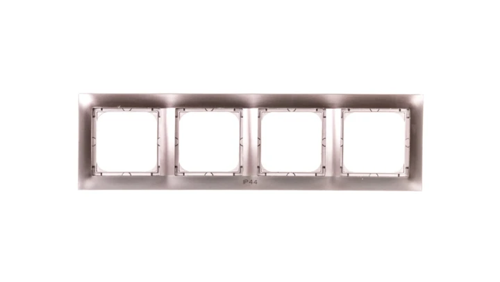 IMPRESJA Ramka poczwórna do łączników IP44 tytan RH-4Y/23