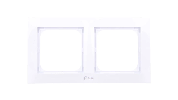 IMPRESJA Ramka podwójna do łączników IP44 biała RH-2Y/00