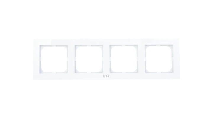 AS Ramka poczwórna do łączników IP44 biała RH-4G/00
