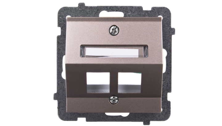 SONATA Obudowa gniazda komputerowego podwójnego szampański złoty bez gniazd GPK-2RS/p/39