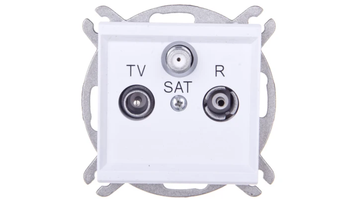 SONATA Gniazdo antenowe RTV-SAT końcowe białe GPA-RS/m/00