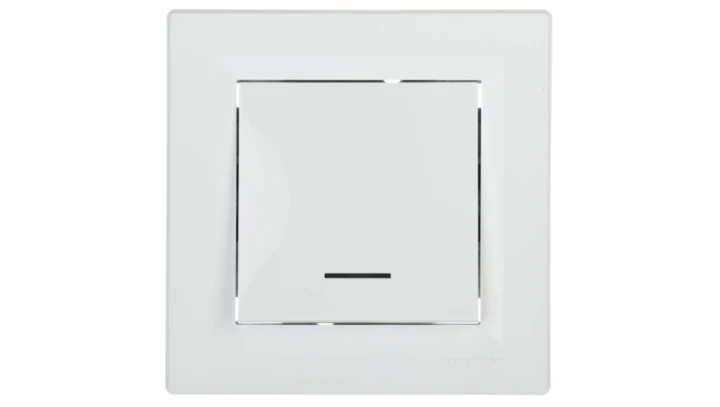 Łącznik Asfora schodowy z podświetleniem zaciski śrubowe biały z ramką EPH1500321