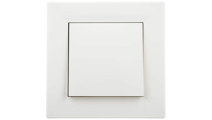 Łącznik Asfora bryzgoszczelny pojedynczy IP44 kremowy z ramką EPH0100223