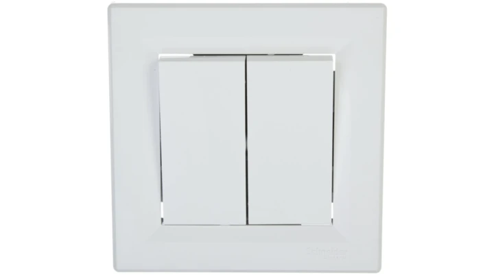 Łącznik Asfora świecznikowy zaciski śrubowe biały z ramką EPH0300321