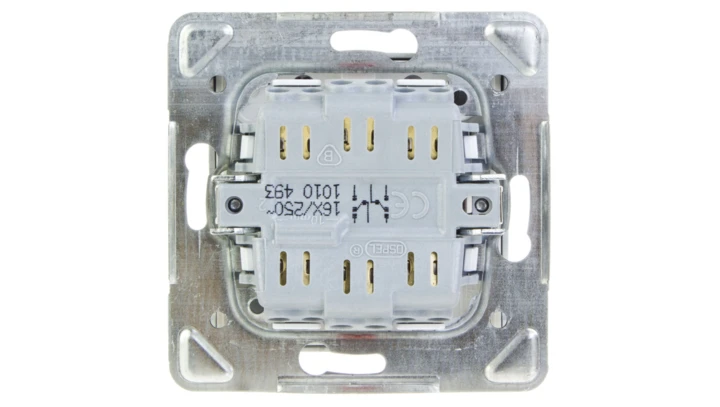 IMPRESJA Łącznik schodowy podwojny srebrny ŁP-10Y/m/18