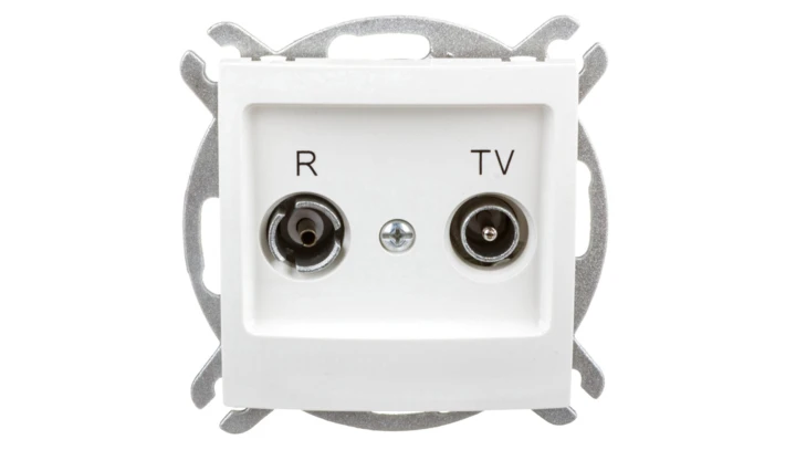 IMPRESJA Gniazdo antenowe RTV końcowe 2,5-3dB ecru GPA-YK/m/27