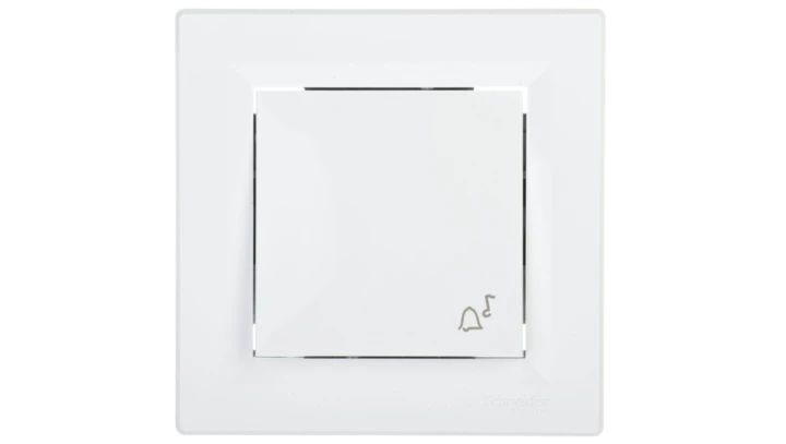 Przycisk Asfora dzwonek biały z ramką EPH0800121