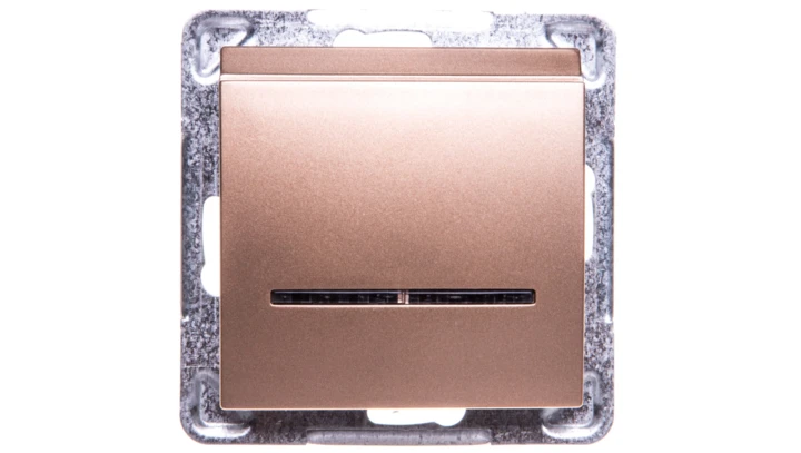 IMPRESJA Łącznik hotelowy z podświetleniem złoty metalik ŁP-15YS/m/28