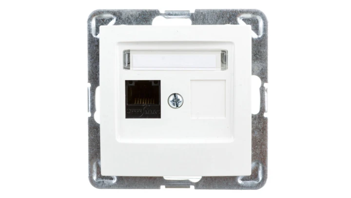 IMPRESJA Gniazdo komputerowe pojedyncze RJ45 kat.5e MMC ecru GPK-1Y/K/m/27