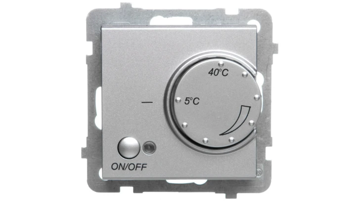 SONATA Regulator temperatury /czujnik podłogowy/ srebro mat RTP-1R/m/38