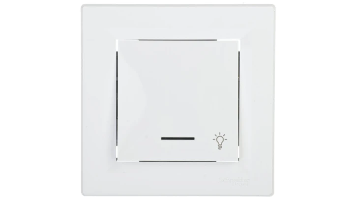 Przycisk Asfora światło z podświetleniem biały z ramką EPH1800121
