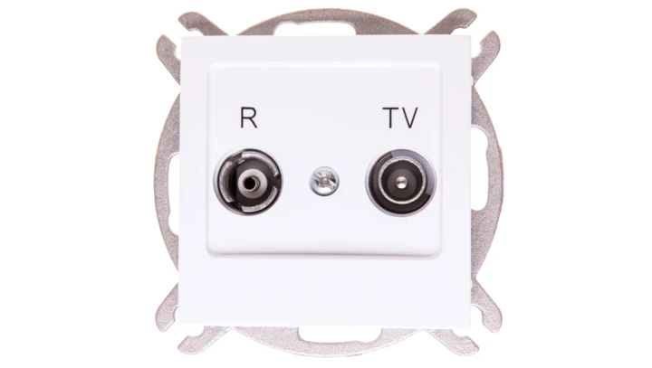 AS Gniazdo antenowe RTV zakończeniowe 10dB białe GPA-10GPZ/m/00