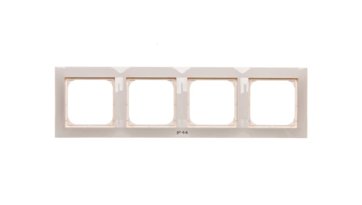 IMPRESJA Ramka poczwórna do łączników IP44 ecru RH-4Y/27