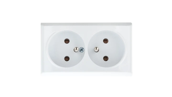BIS Gniazdo podwójne z/u białe GN-2BZ/00