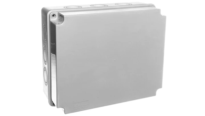 Puszka n/t hermetyczna pusta z osłabieniami 248x198x116 IP65 szara PH-4B.2 28.45