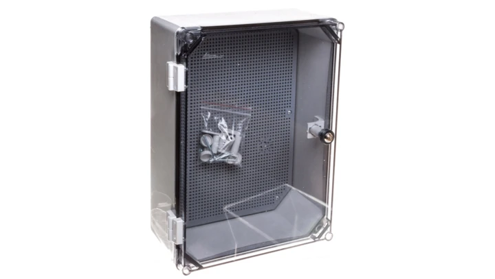 Obudowa 400x300x166mm IP65 z płytą montażową transparentna UNIbox Uni-1/T 43.11