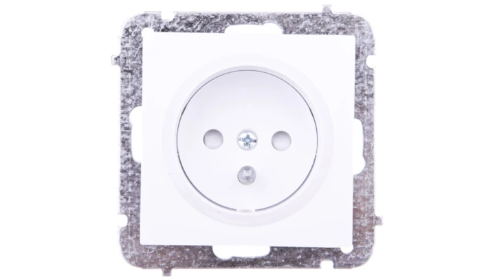 Sentia Gniazdo pojedyncze z/u 16A z przesłonami białe 1434-10